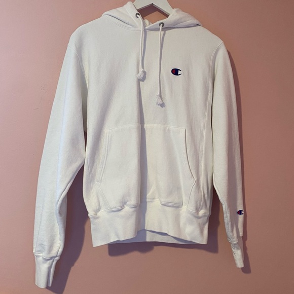 Champion Reverse Weave White Pullover Hoodie - Picture 4 of 5